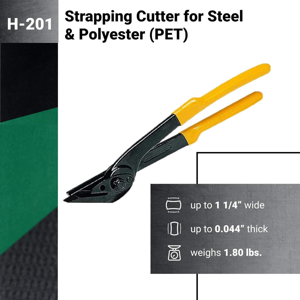 Strapping Cutter for Steel, PET, PP Banding, Carbon Steel Drop Forged, PVC Grips, Pack of 2 P9964
