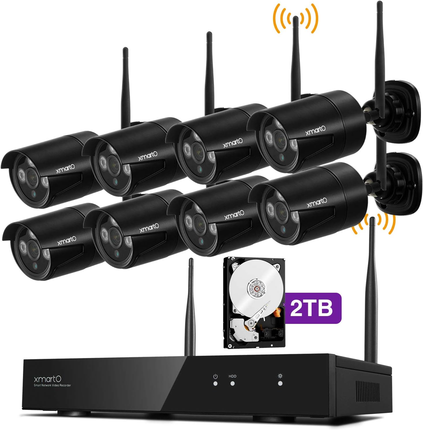 8CH 1080p Wireless Home Security Camera System with 1TB HDD S344114
