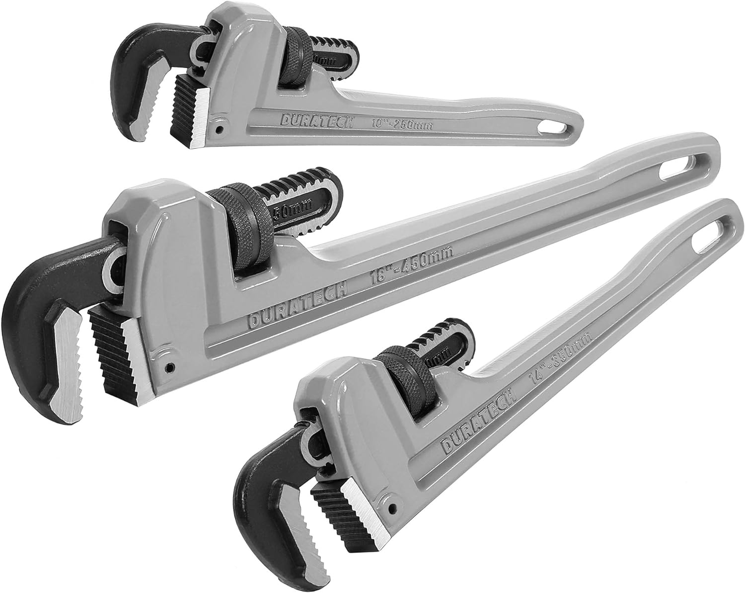 24-inch Heavy Duty Aluminum Straight Pipe Wrench, Adjustable, Drop Forged, Pack of 2 S462404