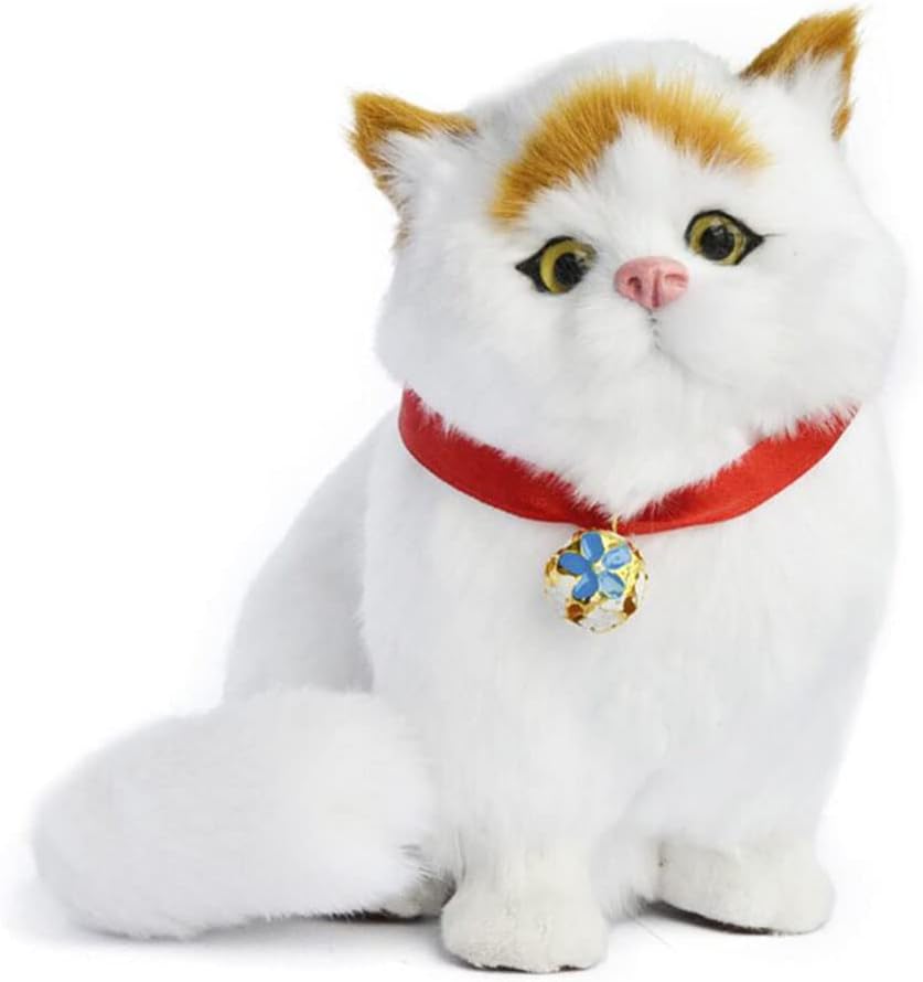 Gray Tabby Furry Kitten Plush with Meowing Voice S74728