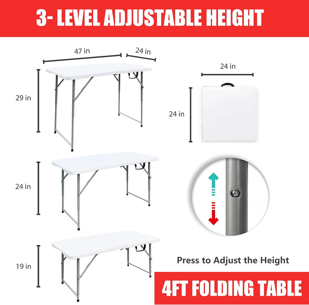 6 Foot Folding Plastic Utility Table G747944