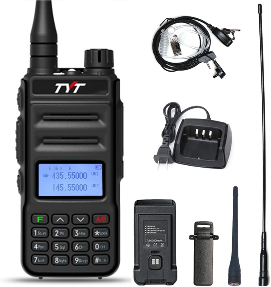 TYT TH-UV88 Ham Radio Handheld Two Way Radio Analog Amateur Dual Band VHF UHF Walkie Talkies for Adults Long Range, Rechargeable, 200 Channels, Scanner, LCD Display, DTMF, CTCSS/DCS, Support Chirp Pack of 2 Z590