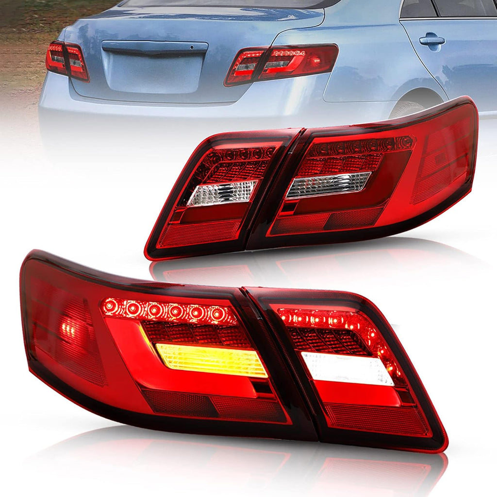 Red Smoke LED Tail Lights for Toyota Camry 2007-2011 K4377