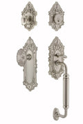 Victorian Plate Entry Set Knob, Satin Nickel E2487