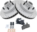 Metallic Brake Pad & Drilled Slotted Coated Rotors B5260