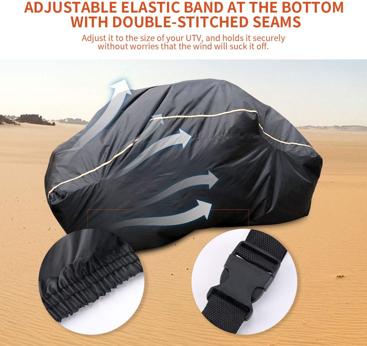 Waterproof UTV Covers Pack of 2 with Reflective Strip I154