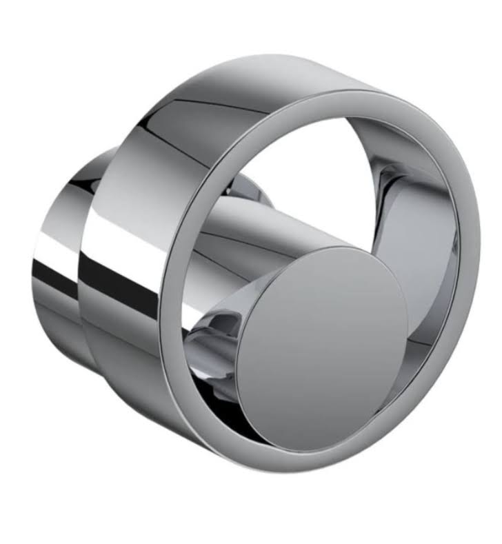 Satin Gold and Polished Chrome Trim with Circular Handle J38159