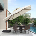 10ft Square Cantilever Patio Umbrella O350618