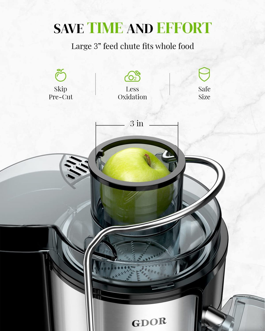 1000W Centrifugal Juicer, Silver Z47080