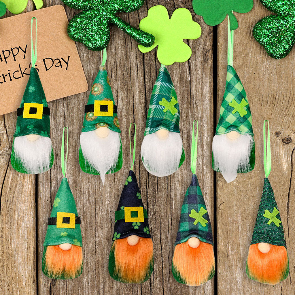 Set of 4 Plush Gnome Ornaments S341