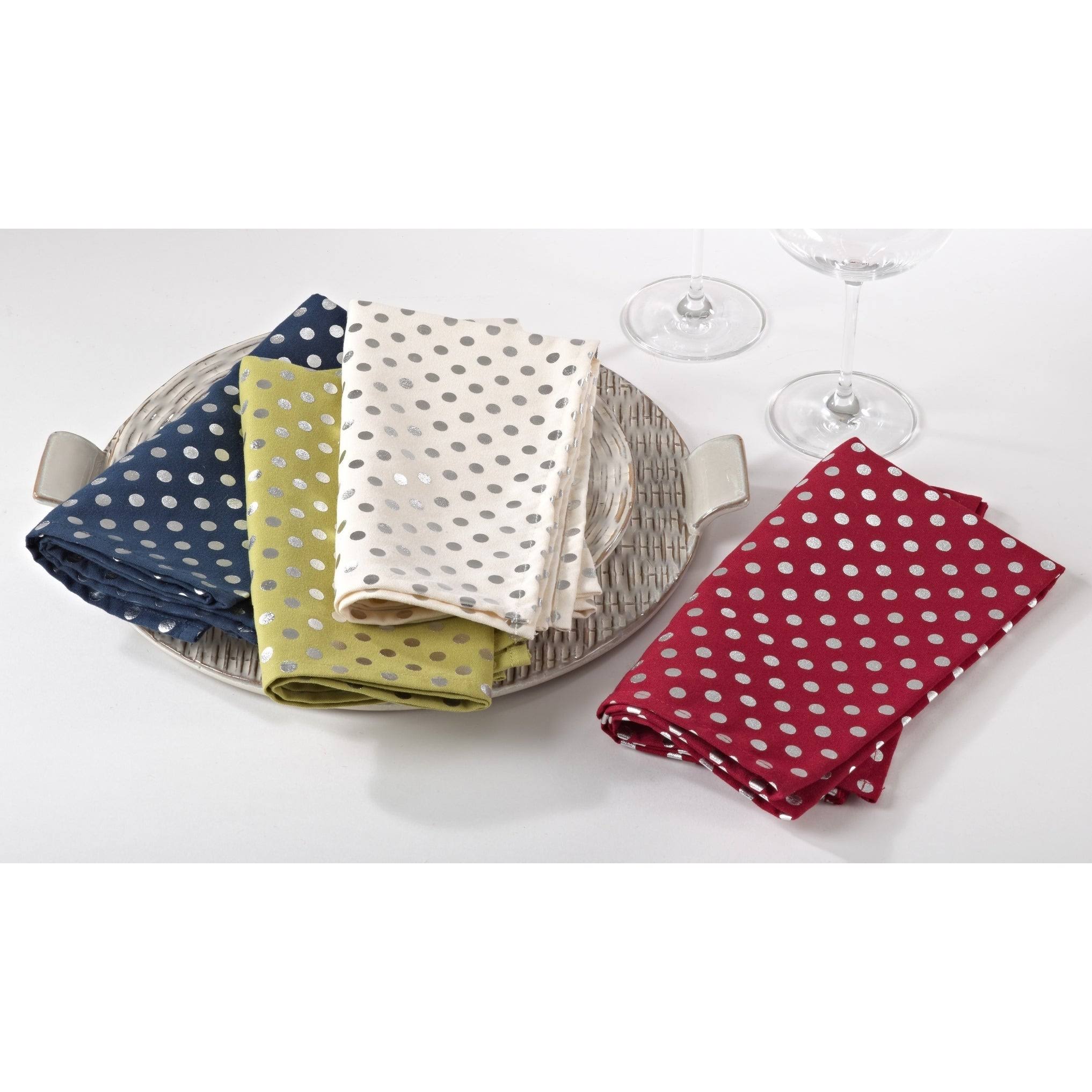 Silver Dot Napkin Citrus - Set of 12 N18156