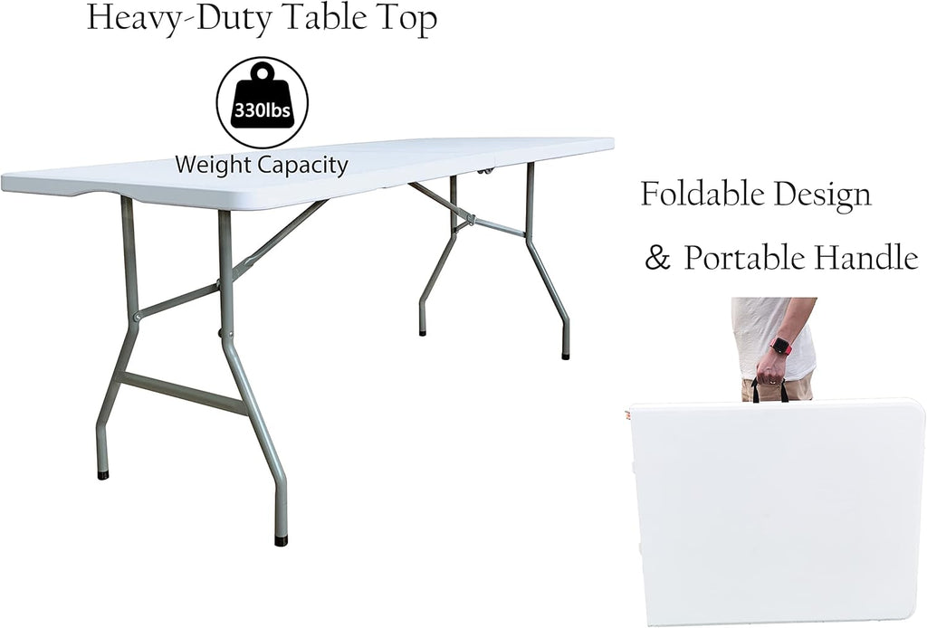 6 Foot Folding Plastic Utility Table G747944