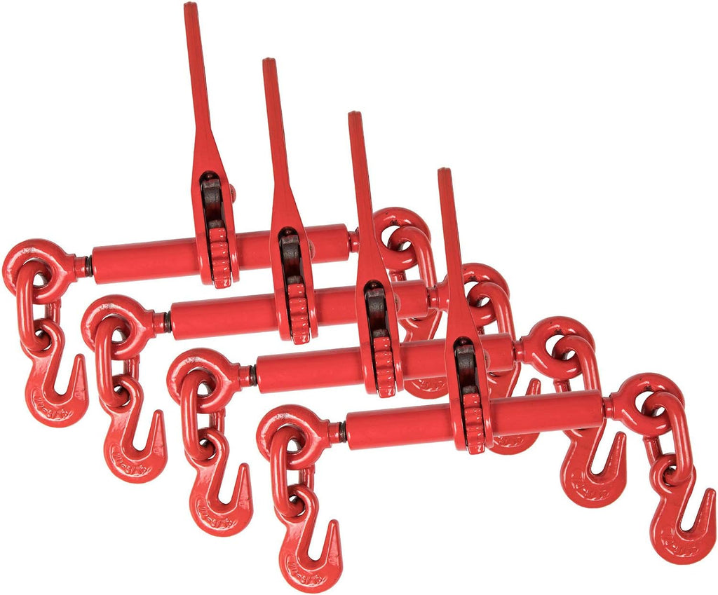 Heavy Duty Ratchet Chain Load Binder 3/8" - 1/2" 4 Pack X204
