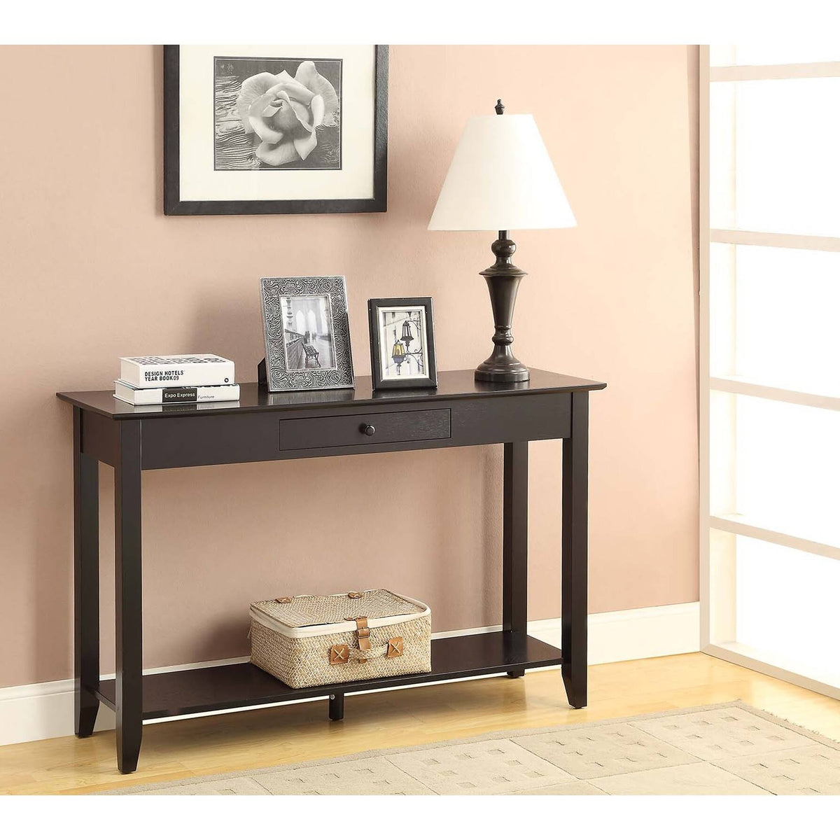 Cherry Single-Drawer Console Table M77211