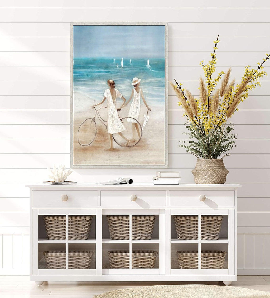 36” x 24” Framed Canvas Painting Wall Art R11035