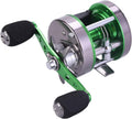 Round Baitcasting Reel Inshore Saltwater Fishing Conventional Reel Reinforced Metal Body Pack of 2 H597478