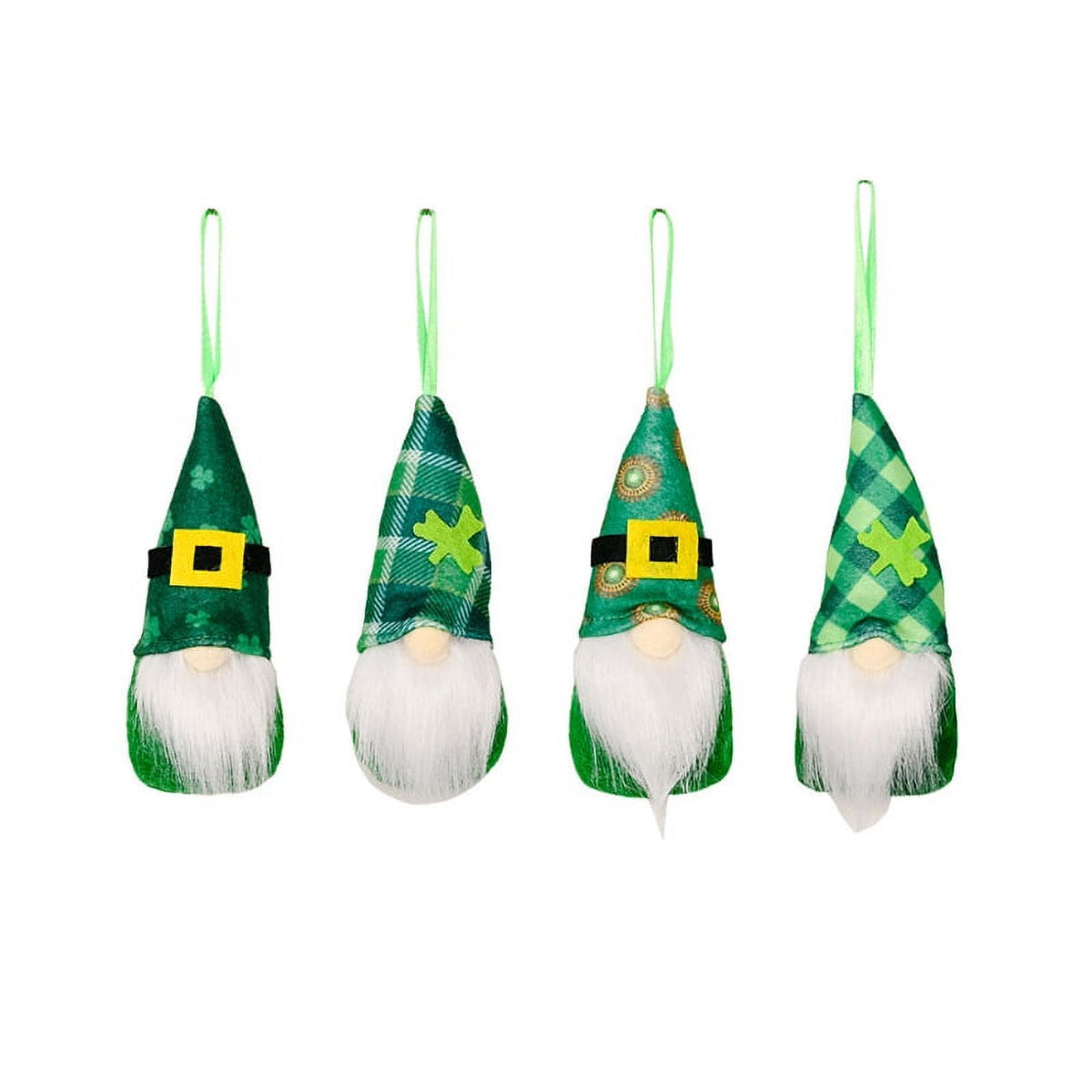 Set of 4 Plush Gnome Ornaments S341