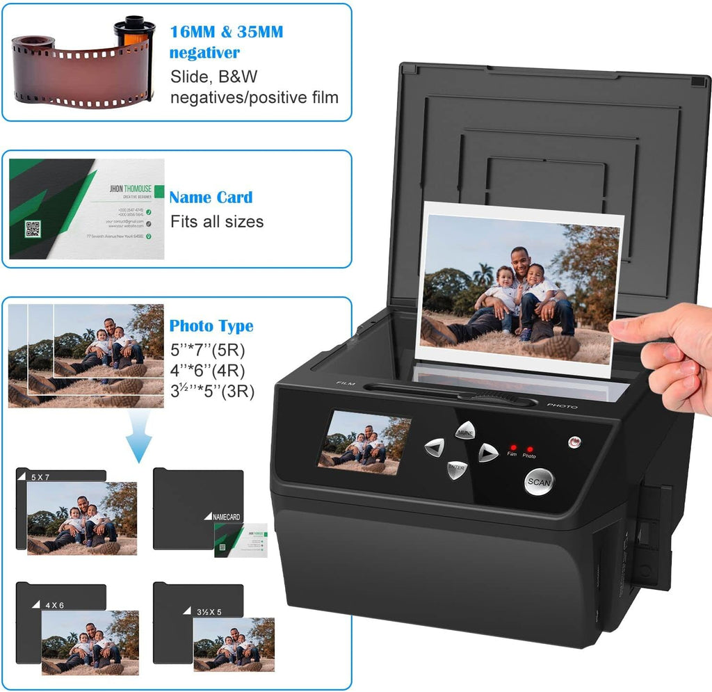 22MP Film & Slide Scanner with 8GB Memory Card J942683