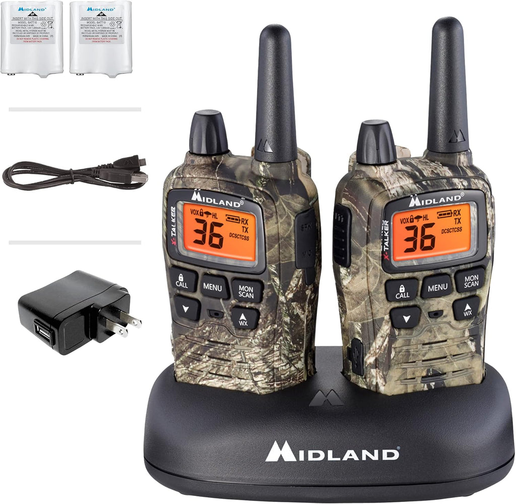 36 Channel FRS Two-Way Radio, Black/Silver, Pack of 4 U641