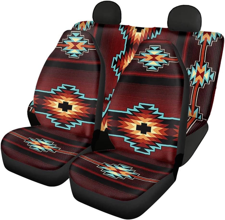 Black and White Cow Print Car Seat Cover 4piece Z1825
