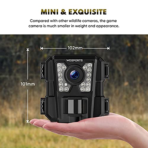 Mini Trail Camera 2 Pack 24MP 1080P HD Night Vision Motion Activated Game Camera Z270640