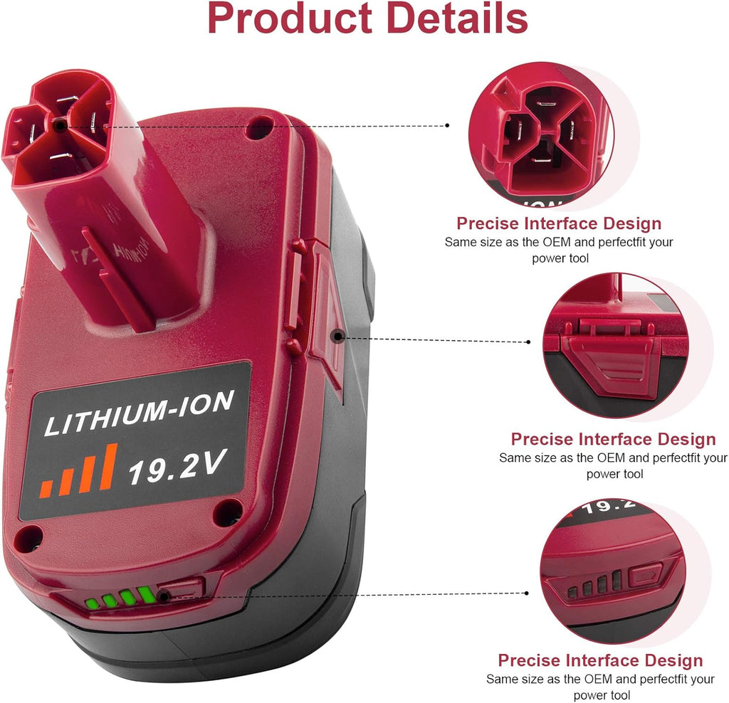 6000mAh 19.2V Lithium Battery Pack of 2 L879