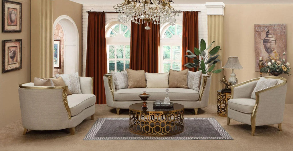 Beige 3Pcs Sofa Set X9029