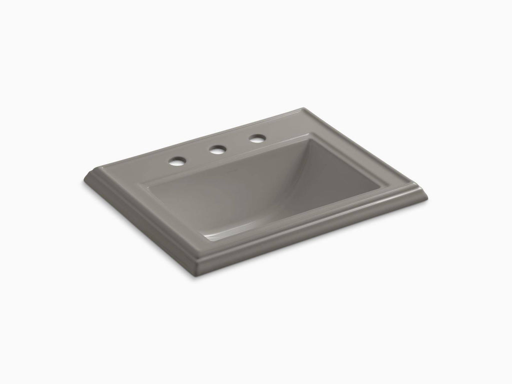 Cashmere Drop-In Bathroom Sink with 8 In. Widespread Faucet Holes B256402