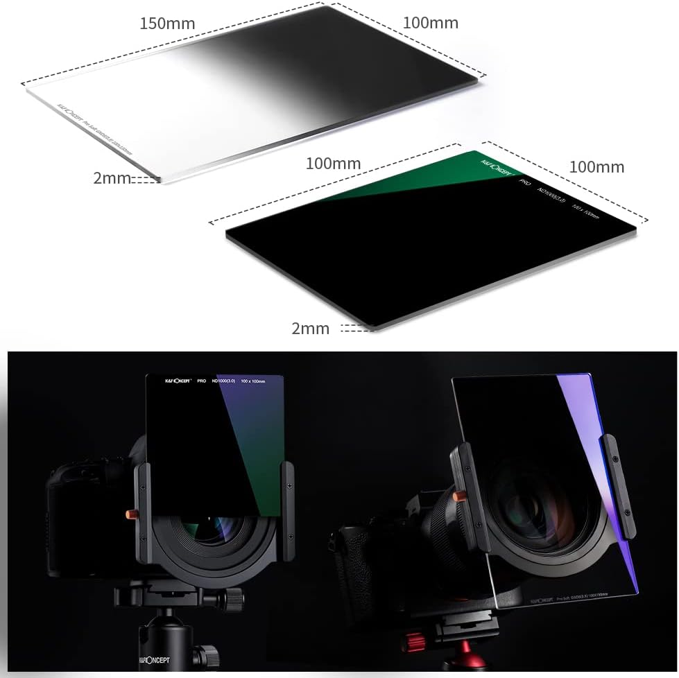 100mm Square ND1000 Filter Kit with Metal Filter Holder and 8 Adapter Rings R992