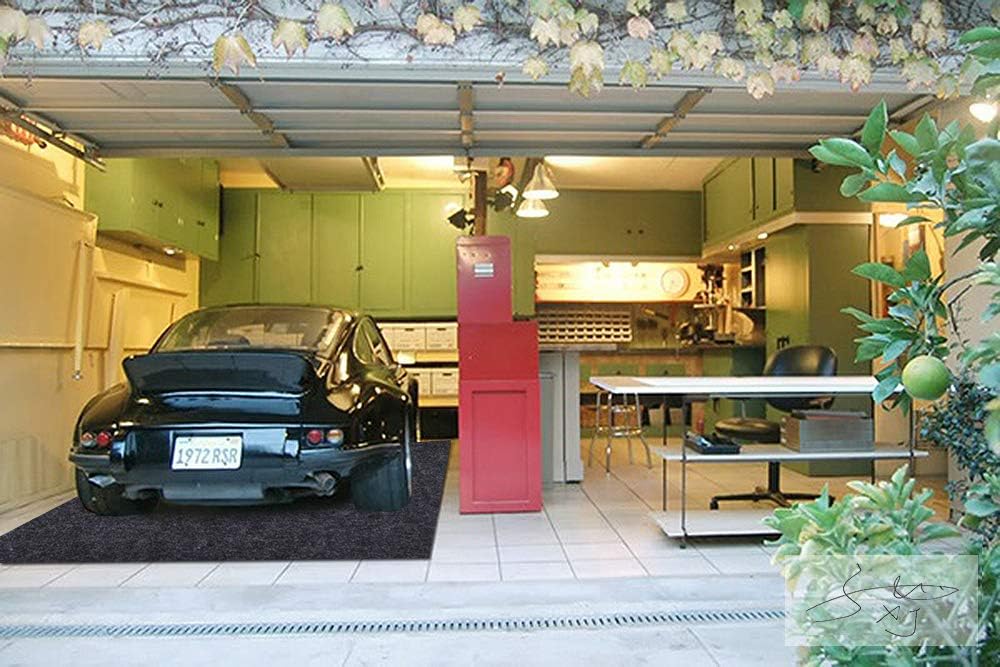 Garage Floor Mats 7.56FT x 6.56FT Absorbent Waterproof Washable K2315