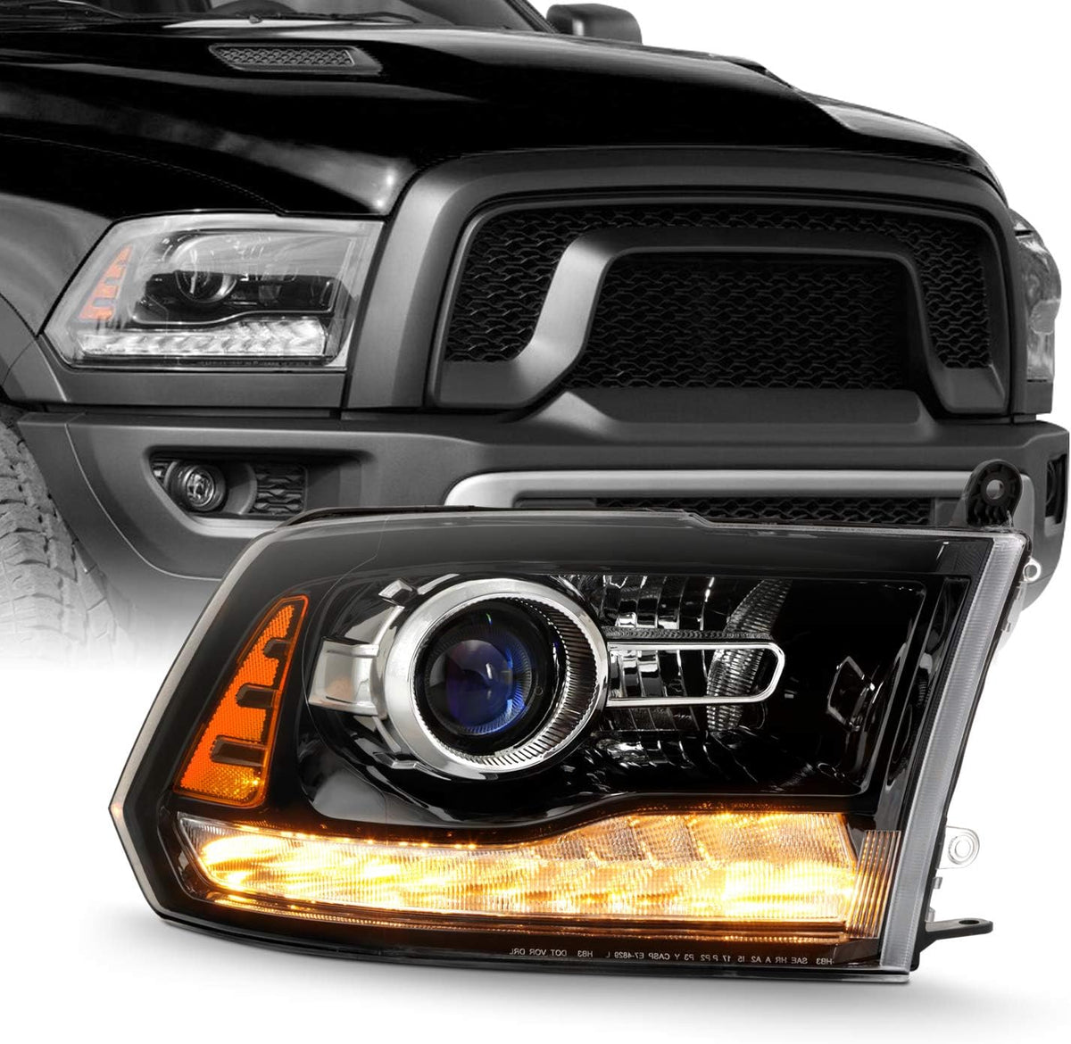 Projector Headlights with LED DRL T34118