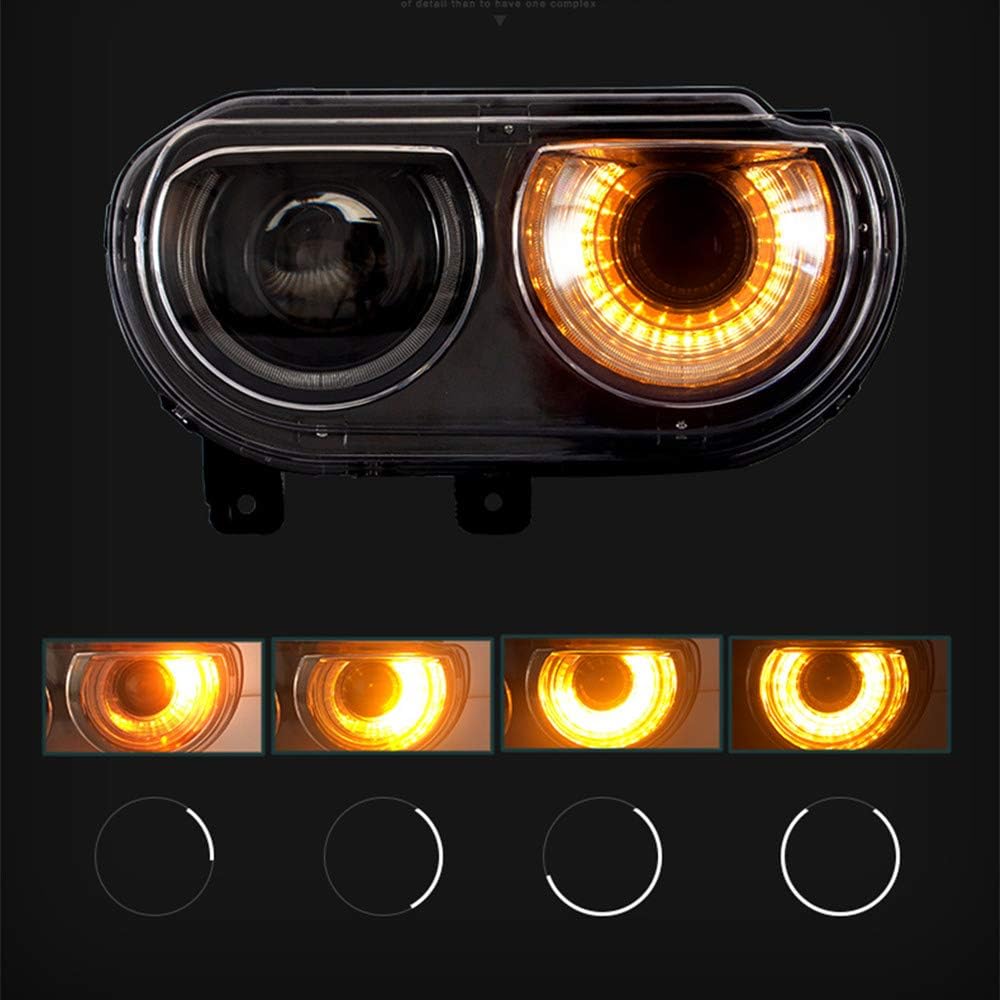 Smoked LED Tail Lights Project Assembly for Dodge Challenger I1459