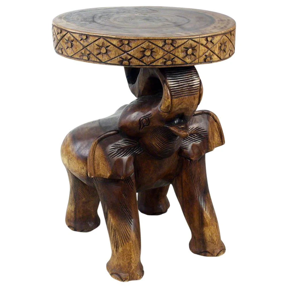 Walnut Oil Wood Elephant Stool G233