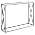 Metal Chrome Narrow Accent Table U5538