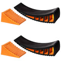 Curved RV Levelers with Camper Wheel Chocks P447