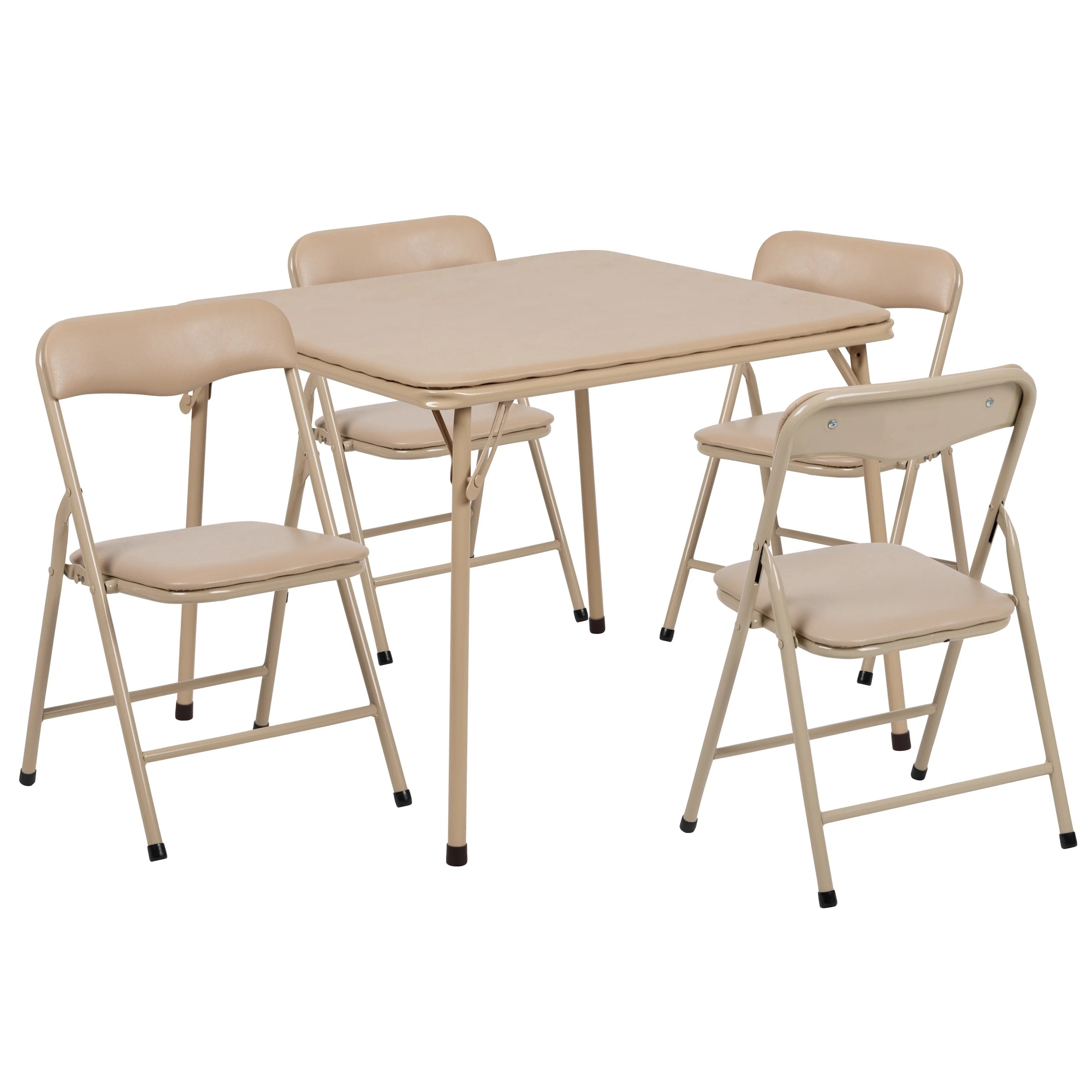 Blue 5-Piece Folding Table and Chair Set K92963