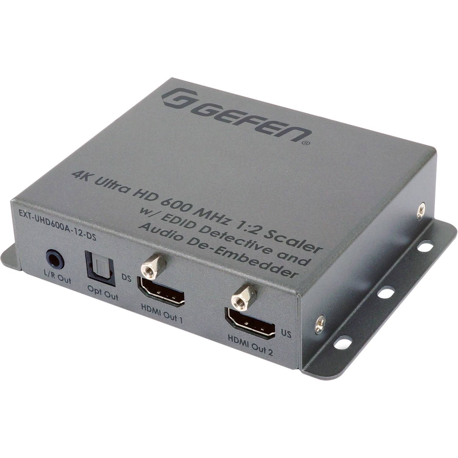 4K Ultra HD 600 MHz 1:2 Scaler with EDID Detective and Audio De-Embedder H242