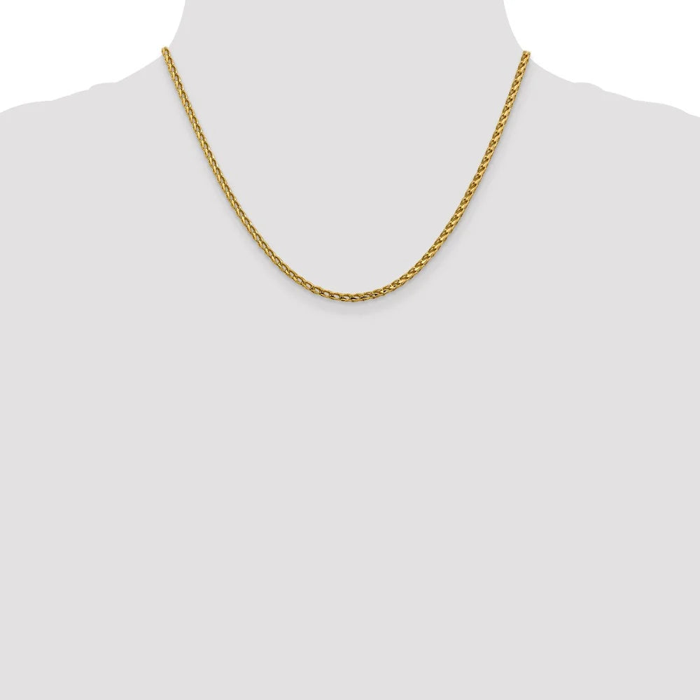 14kt Yellow Gold Diamond Cut Open Franco Chain 18 inch P65733