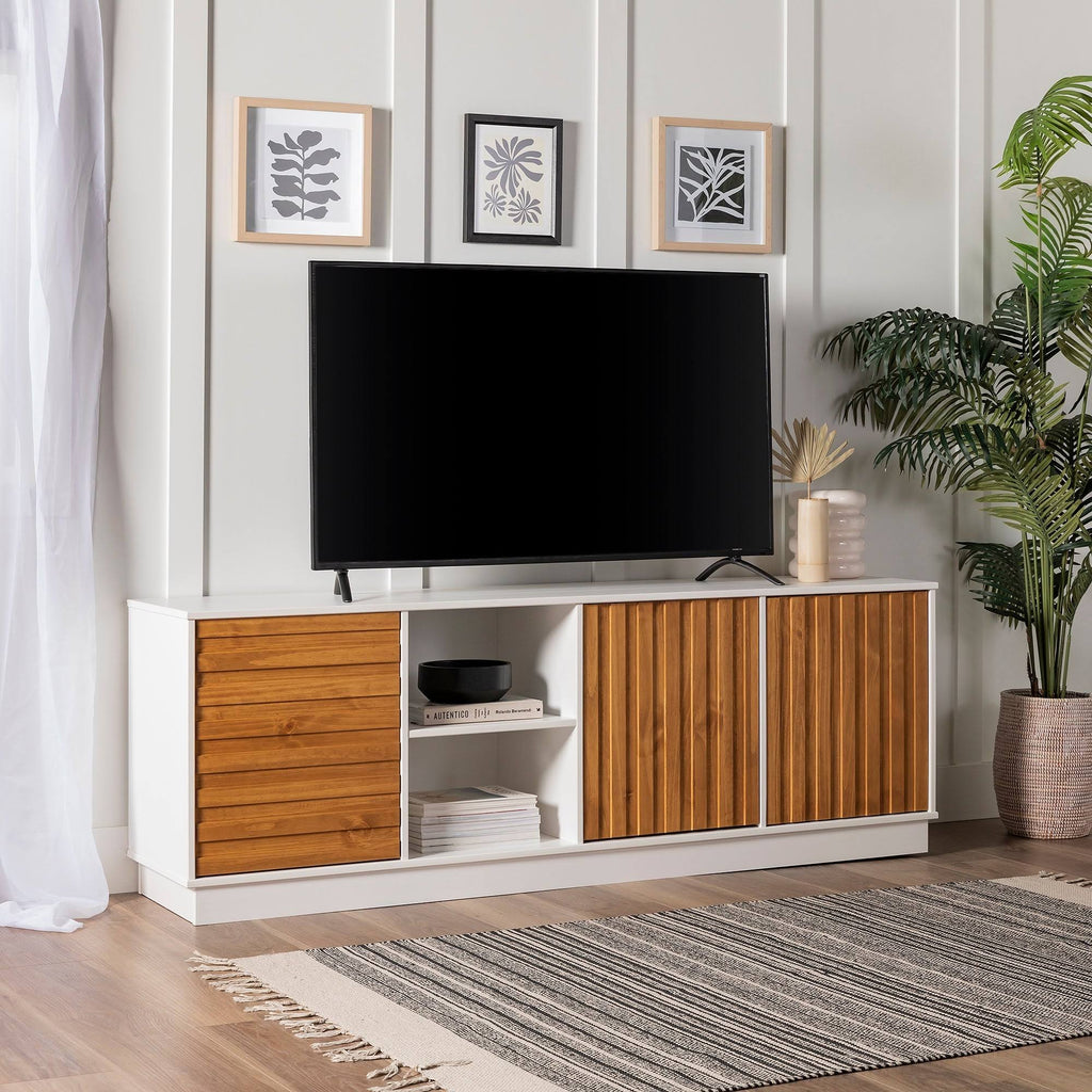 70-Inch Two-Tone 3-Door TV Console V51268