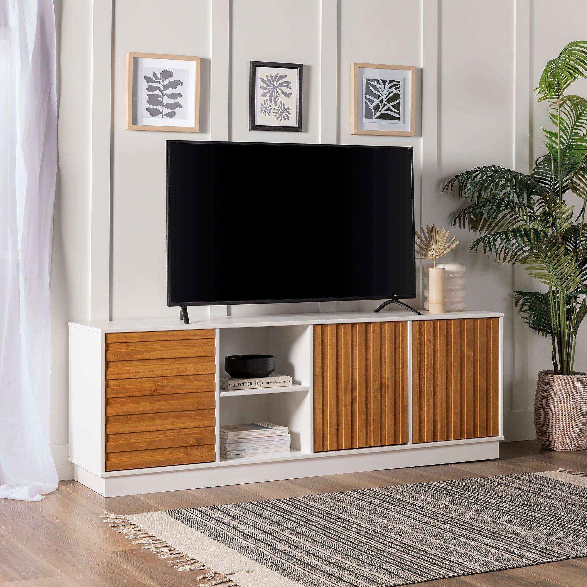 70-Inch Two-Tone 3-Door TV Console V51268