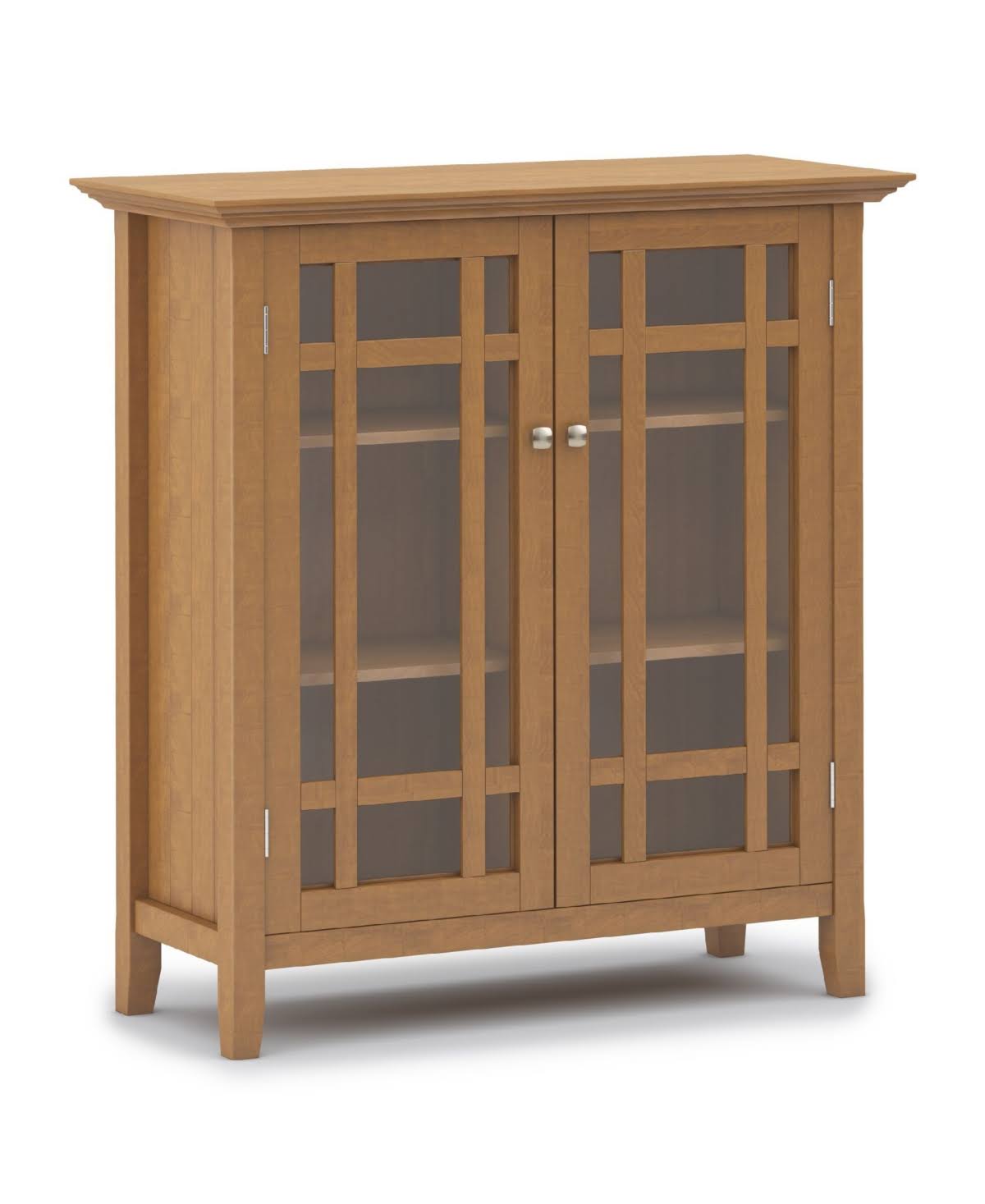 Solid Wood Medium Storage Cabinet in Light Golden Brown M9236