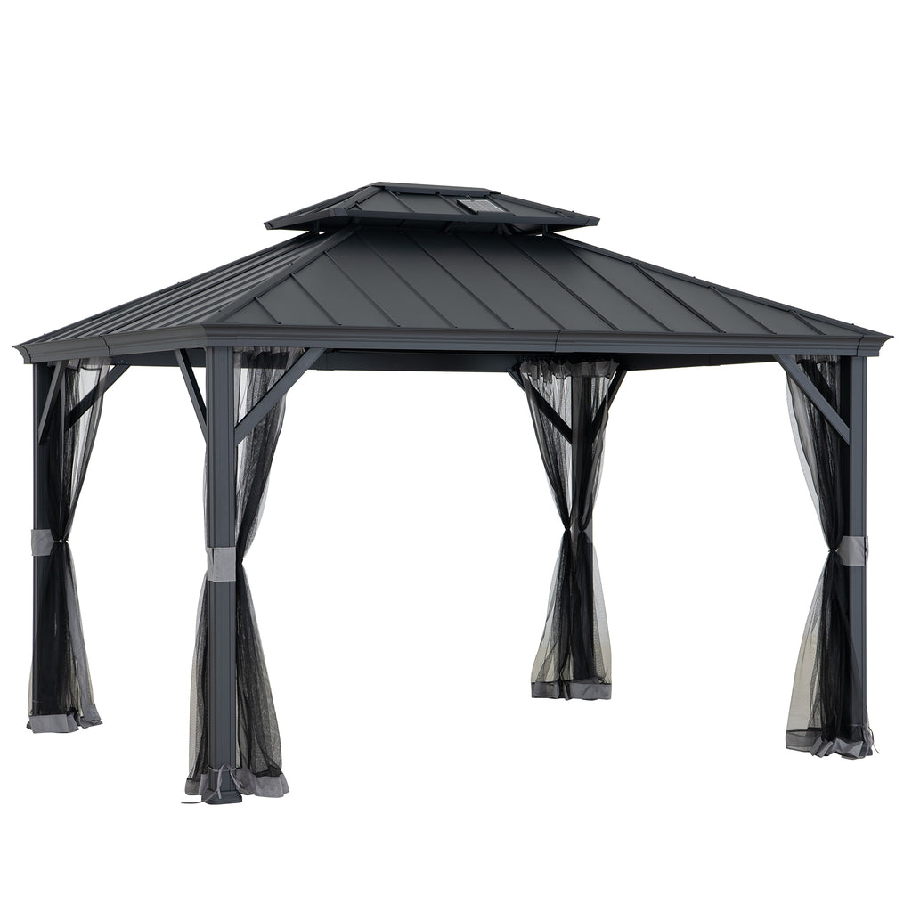 Solar Powered Hardtop Gazebo M6453