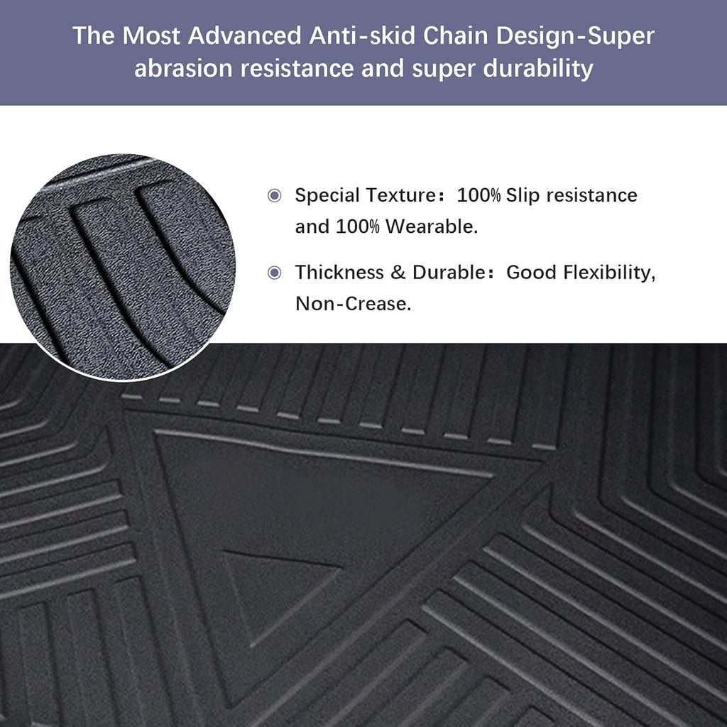 Black TPO Waterproof Rear Cargo Tray Trunk Floor Mat Protector I335