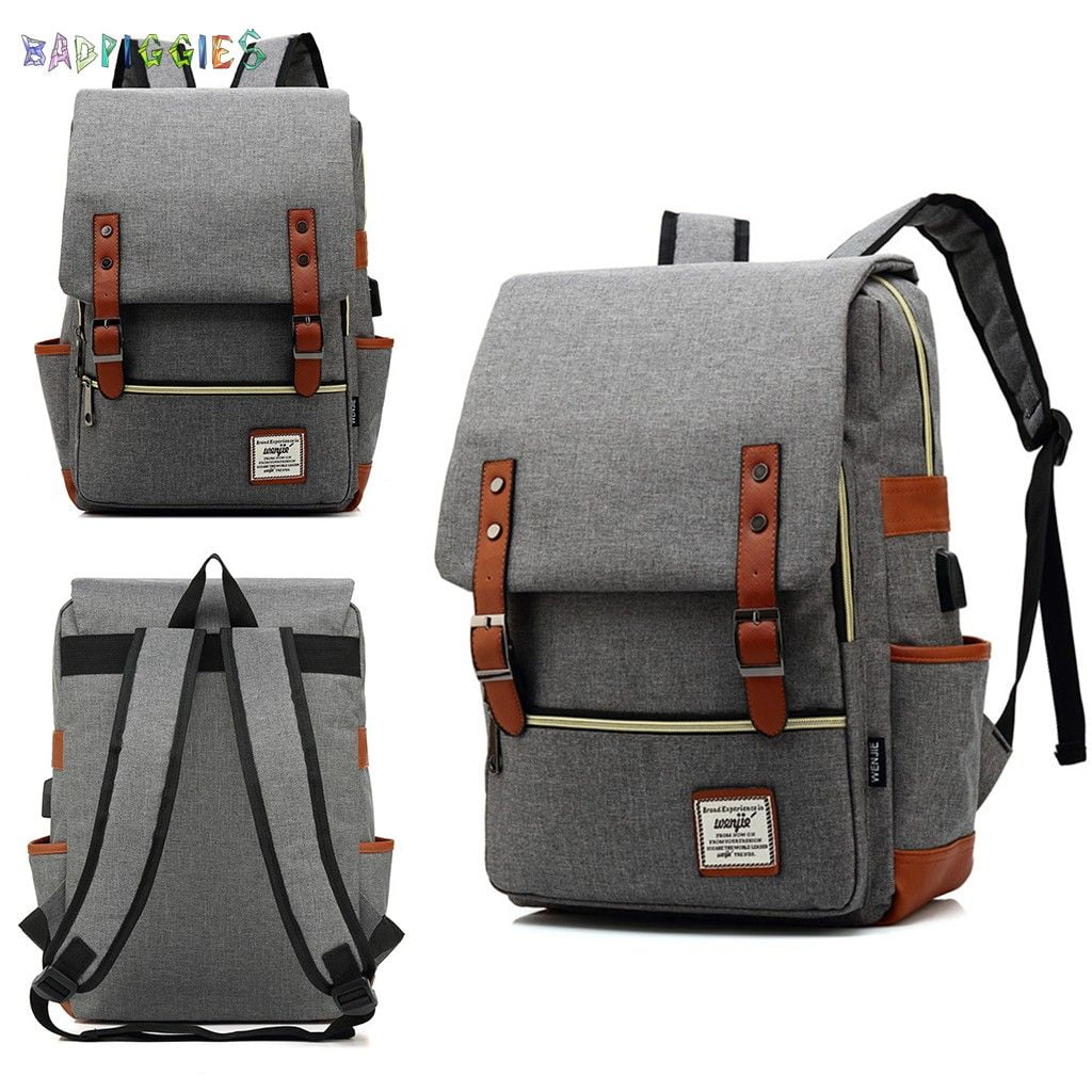 Vintage Travel Backpack with USB Charging Port Z2723
