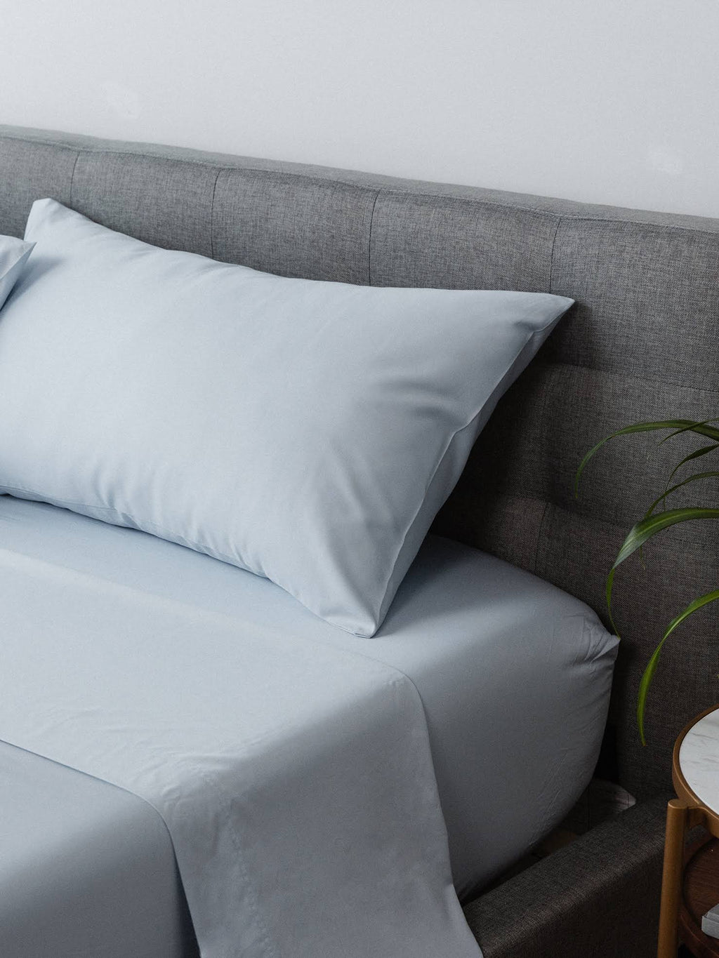 Powder Blue Twin XL Percale Cooling Sheets B930