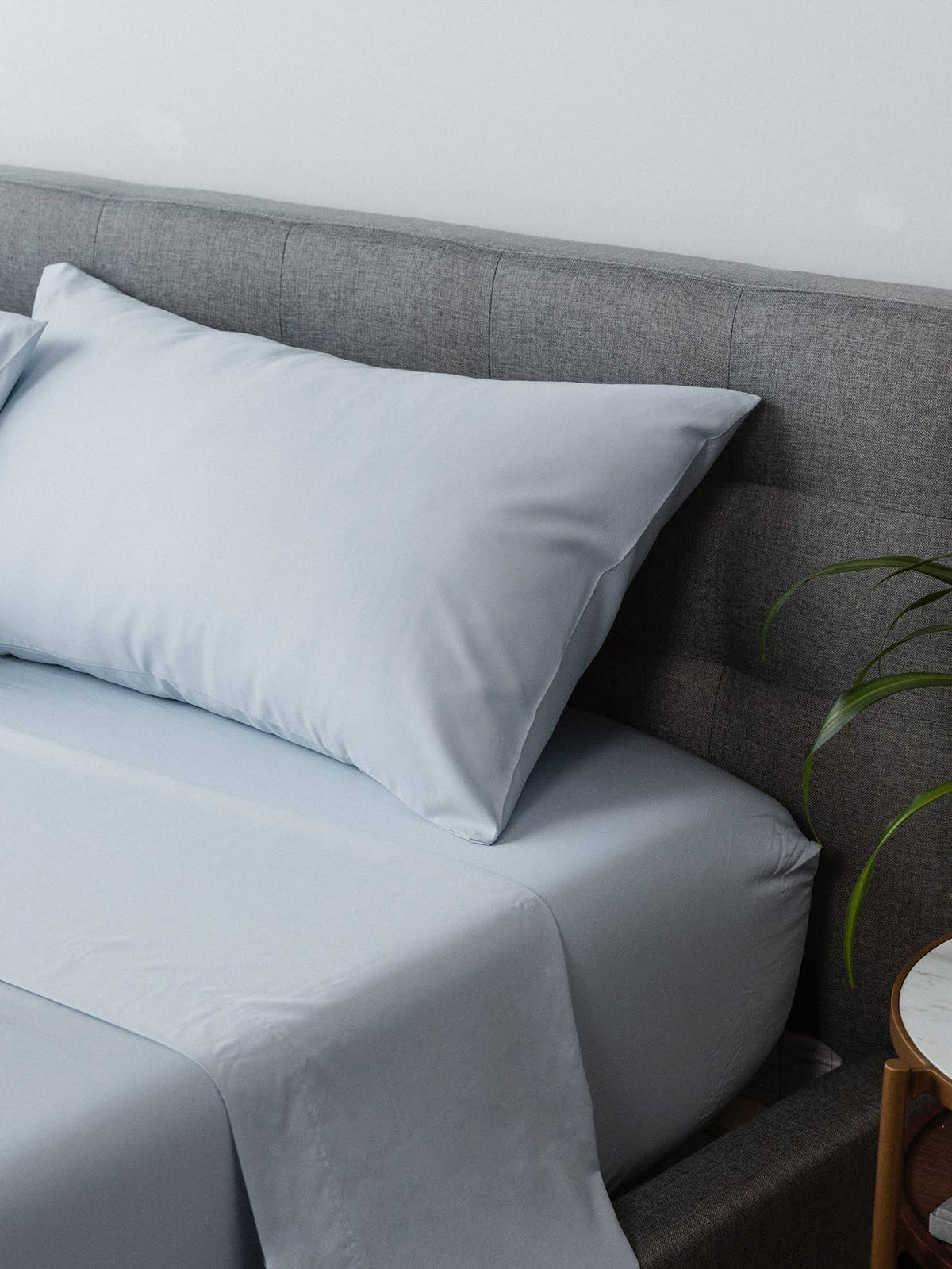 Powder Blue Twin XL Percale Cooling Sheets B930