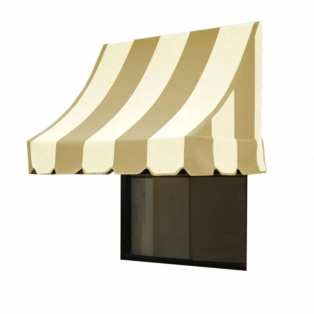 6.38 ft. Wide Window/Entry Awning in Linen/White Z398840
