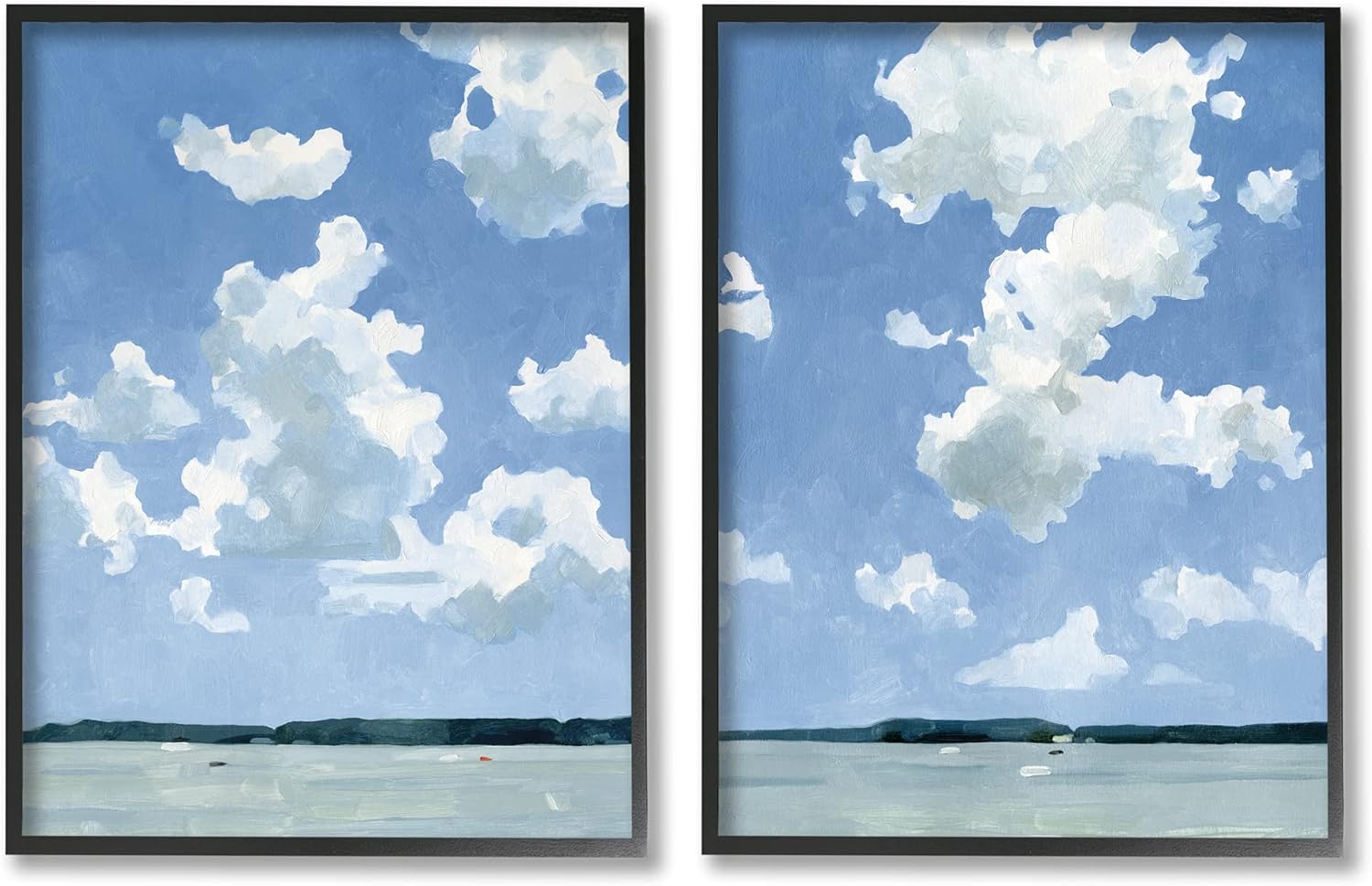 Blue Framed Wall Art, 2pc, Each 11 x 14 Z147