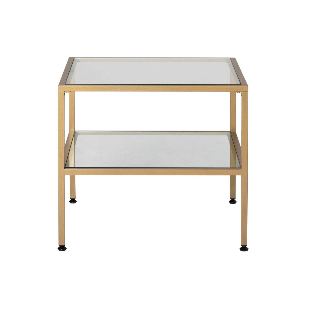 Pewter One Shelf End Table S4436
