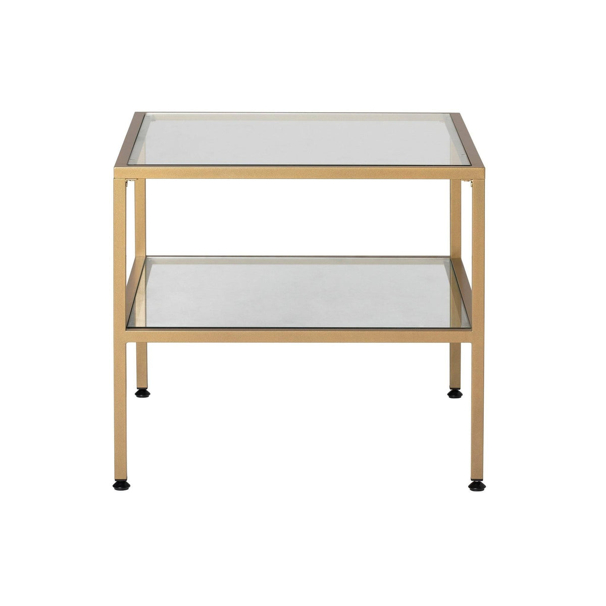 Pewter One Shelf End Table S4436